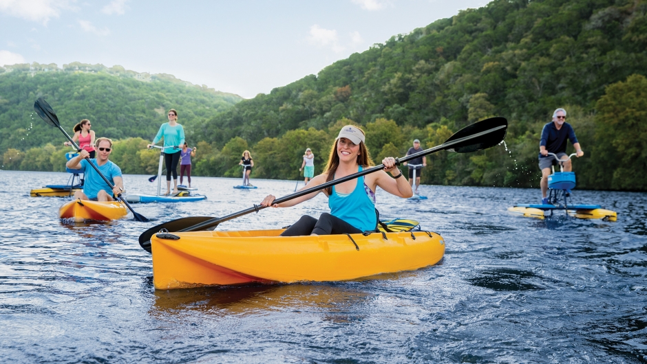 Girl kayaking