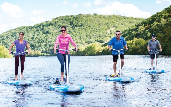 Water-cycling trainings in Lake Austin Spa Resort